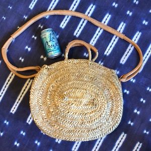 Artemis design co. Straw bag with leather strap